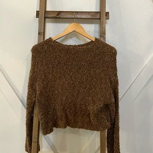 Brown popcorn sweater